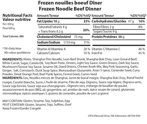2.) Golomein Beef - Frozen Noodle Dinner (5 pack)